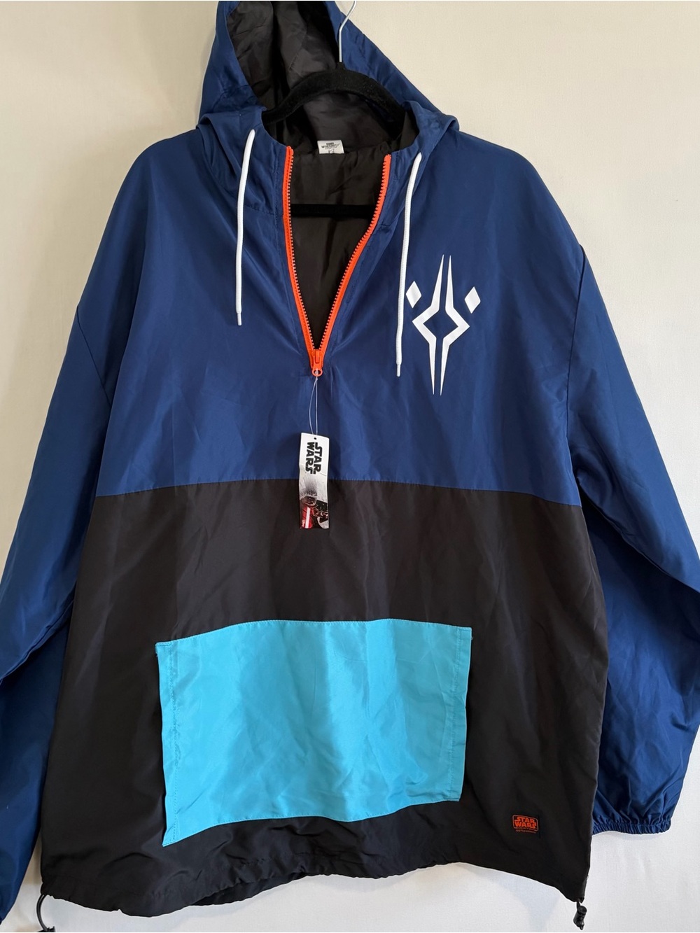 Star Wars Ahsoka Tano Windbreaker Jacket Men’s 2XL Blue Black CultureFly New